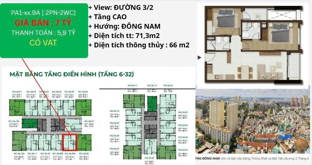 Hình ảnh thực tế căn hộ chung cư tại The Park Avenue