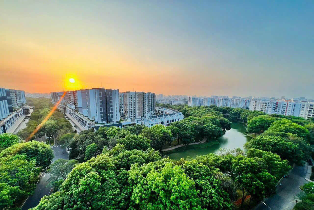View đại lộ Gamuda Celadon City với khu Diamond Alnata, Diamond Alnata Plus, Diamond Brilliant
