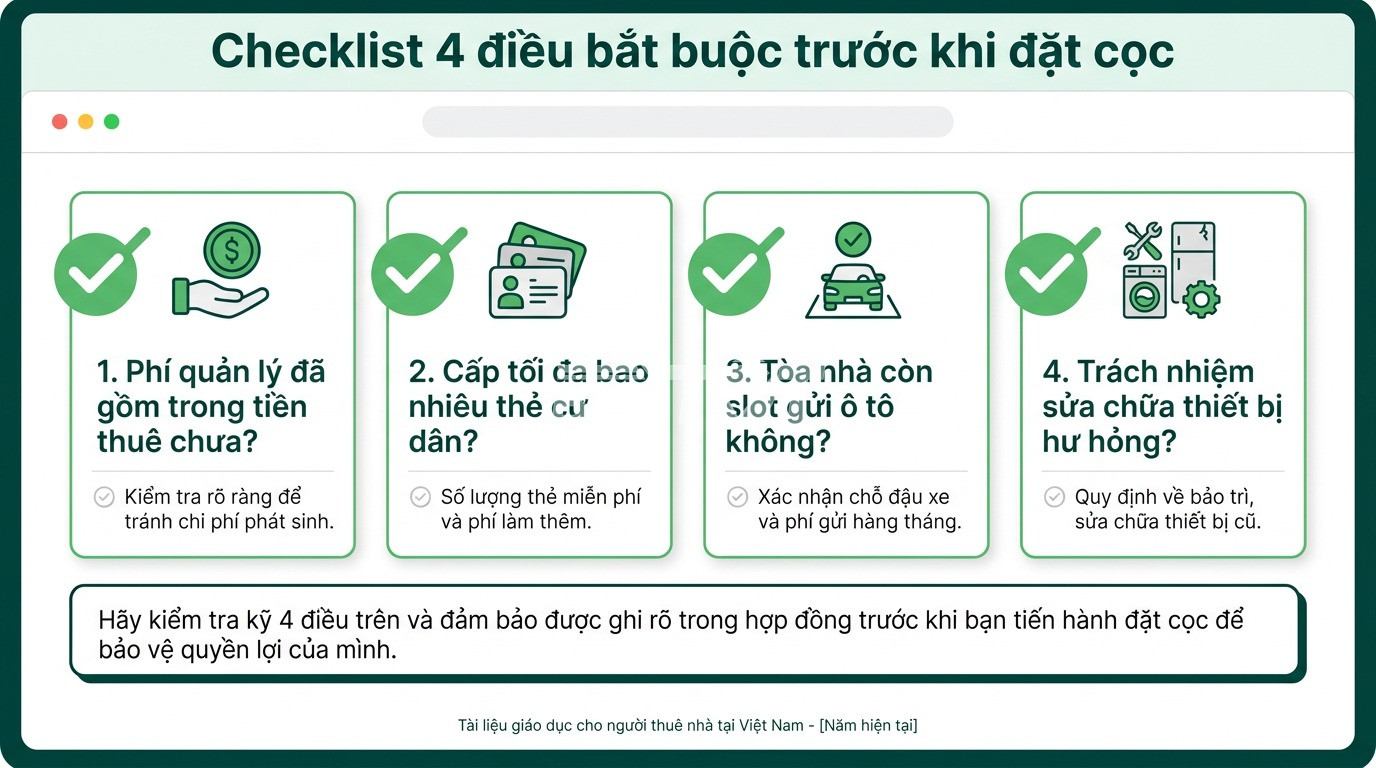 4 Điều khoản bắt buộc kiểm tra trước khi cọc căn hộ Richstar