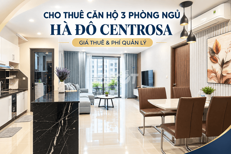 Cho thuê căn hộ 3 phòng ngủ dự án Hà Đô Centrosa giá thuê, phí quản lý