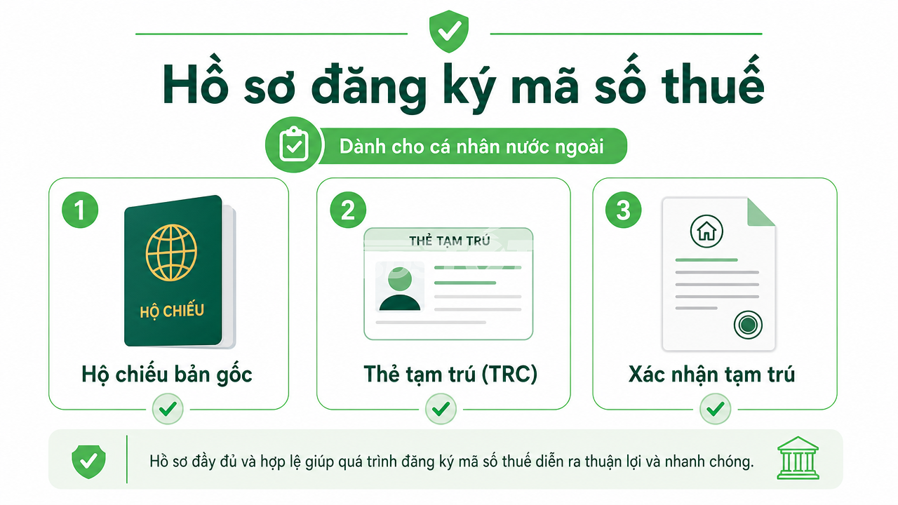 Hồ Sơ Cần Chuẩn Bị Trước Khi Đăng K&yacute; MST cho người nước ngo&agrave;i