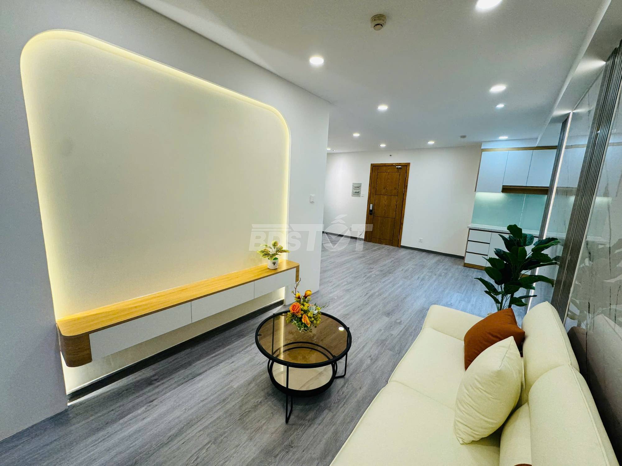 khu vực sofa phòng khách căn hộ chung cư valeo đầm sen 87m 3pn2wc bán