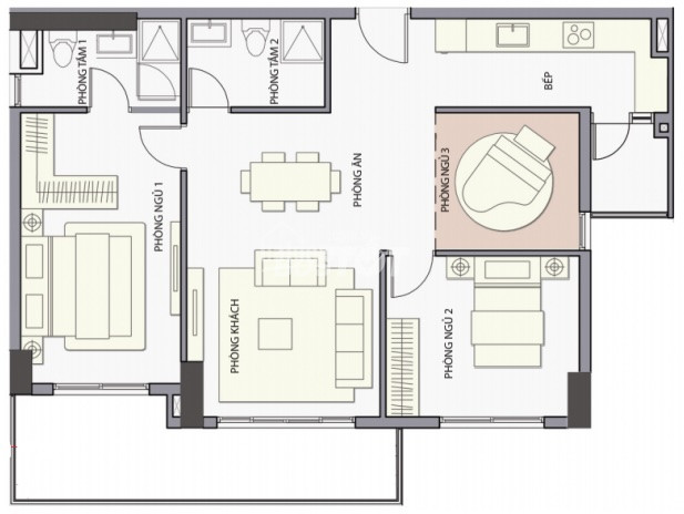 layout căn hộ c&oacute; C2 ban c&ocirc;ng ở valeo đầm sen
