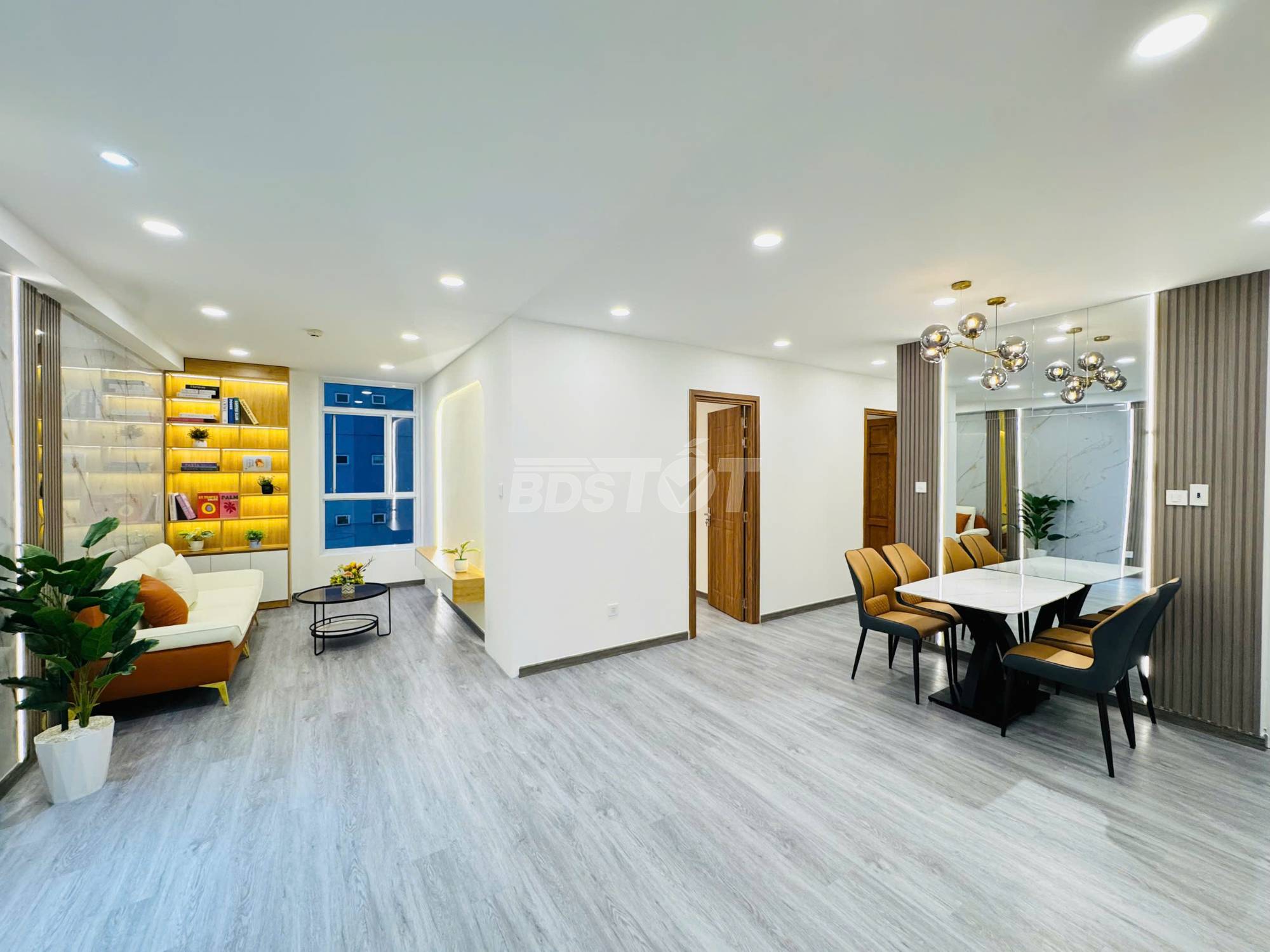 phòng khách góc rộng căn hộ chung cư valeo đầm sen 87m 3pn2wc bán