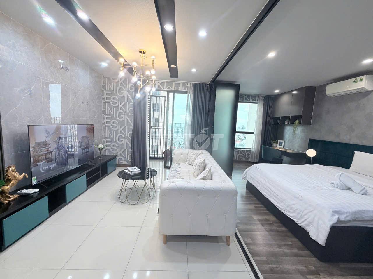 Phòng ngủ căn hộ 1pn cho thuê ngắn hạn theo ngày, tuần tại hà đô centrosa quận 10