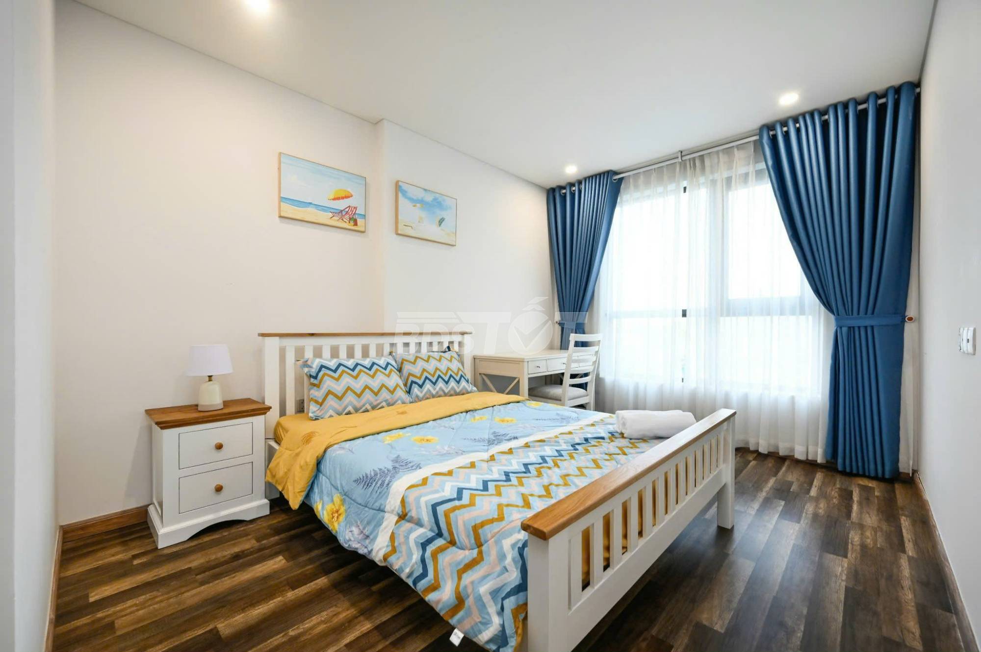 Phòng ngủ của căn hộ chung cư 2 phòng ngủ, 86m2, nội thất đầy đủ cho thuê tại Hà Đô Centrosa Garden
