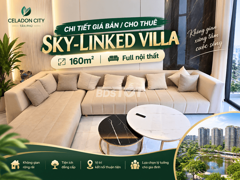 Chi tiết giá bán /cho thuê Sky-Linked Villa 160m2 Full nội thất