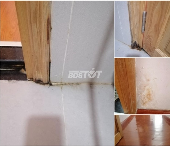 Vết thấm ch&acirc;n tường toilet b&ecirc;n trong căn hộ Valeo Đầm Sen